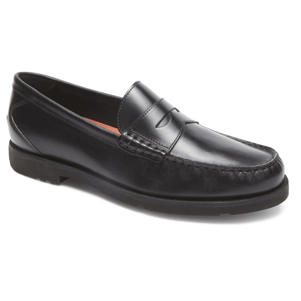 Rockport Mens Loafers Black - Modern Prep Penny - UK 287-VWGTQC